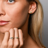 Gemstone Triplet Cluster Ring