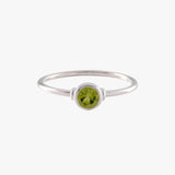 Round 5mm Peridot Ring