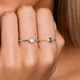 Round 5mm Sky Blue Topaz Ring