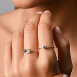 Pear London Blue Topaz Ring