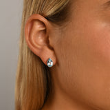 Cased pear shaped blue topaz