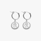 Motherhood Plate Hoop Earrings