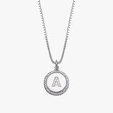 Initial Motherhood Plate Necklace