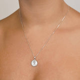 Initial Motherhood Plate Necklace
