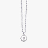 Initial Motherhood Plate Clip Chain Necklace