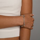 Cuff bangle with screw clasp