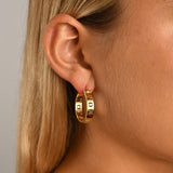 The branded hoop earrings (25mm)