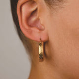 Patterned Solid Hoop Earrings