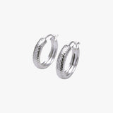 Patterned Solid Hoop Earrings