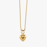 Fine box chain necklace with solid heart
