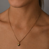 Fine box chain necklace with solid heart