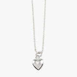 Fine box chain necklace with solid heart
