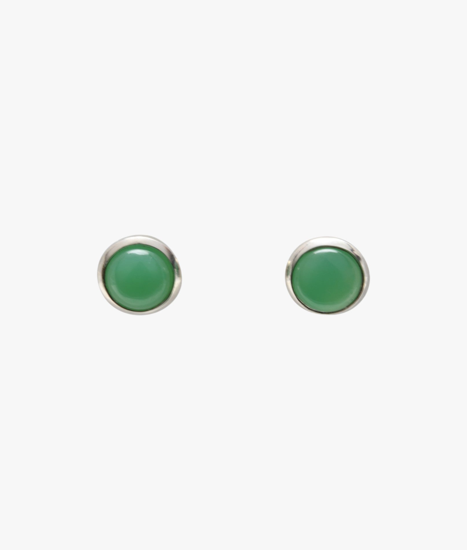 Round Chrysoprase studs (6mm)