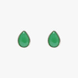 Chrysoprase Pear Stud Earrings