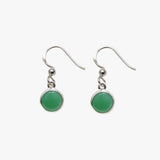 Chrysoprase Round Earrings