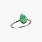Chrysoprase Pear Fine Ring