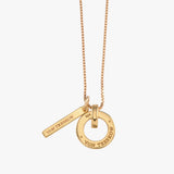 Fine VT Disc & Bar Necklace