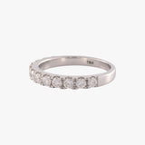 Claw-set Diamond Half Eternity Ring (0.75ct)