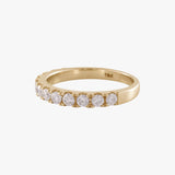Claw-set Diamond Half Eternity Ring (0.75ct)