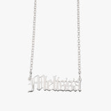 Old English Name Necklace
