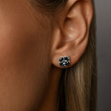 London & Sky Blue Topaz Clover Stud Earrings
