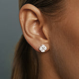 Czelline Opal Clover Stud Earrings