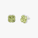 Peridot Clover Stud Earrings