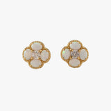 Czelline Opal Clover Stud Earrings