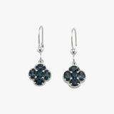 London Blue Topaz Clover Hook Earrings