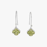 Peridot Clover Hook Earrings