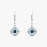 Sky & London Blue Topaz Clover Hook Earrings