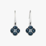 London Blue Topaz Clover Drop Earrings