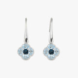Sky & London Blue Topaz Clover Earrings
