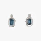 Maeve London Blue Topaz Stud Earrings