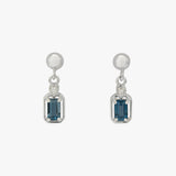 Maeve London Blue Topaz Drop Stud Earrings