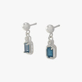 Maeve London Blue Topaz Drop Stud Earrings