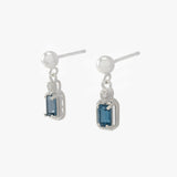 Maeve London Blue Topaz Drop Stud Earrings