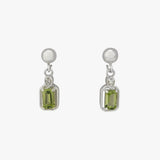 Maeve Peridot Drop Stud Earrings