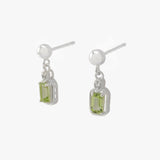 Maeve Peridot Drop Stud Earrings