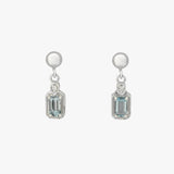 Maeve Sky Blue Topaz Drop Stud Earrings