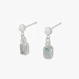 Maeve Sky Blue Topaz Drop Stud Earrings