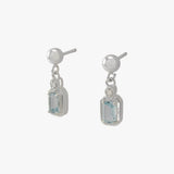 Maeve Sky Blue Topaz Drop Stud Earrings