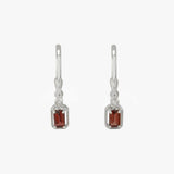 Maeve Garnet Hoop Earrings