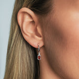 Maeve Garnet Hoop Earrings