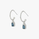 Maeve London Blue Topaz Hoop Earrings
