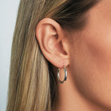 Thick Lever Hoop Earrings
