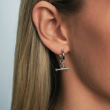 T-Bar Huggie Hoop Earrings