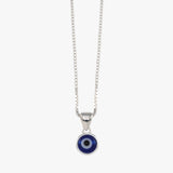 Fine Box Chain Necklace with Evil Eye