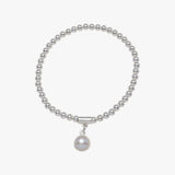 Stretchy bracelet with pearl