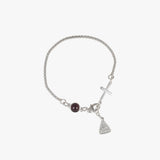 Garnet Round Bracelet